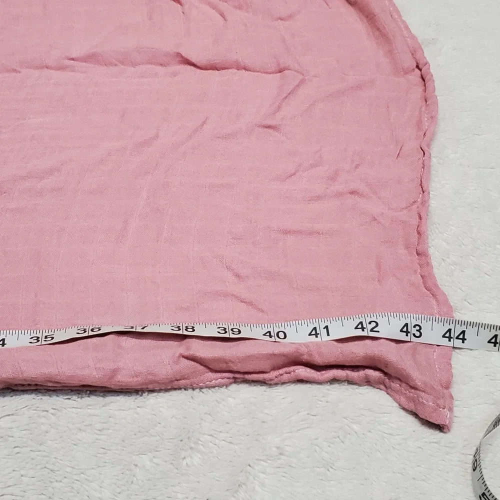 Momcozy Pink‎ Rust Brown Bamboo Swaddle Wrapping Baby Infant Blankets Set